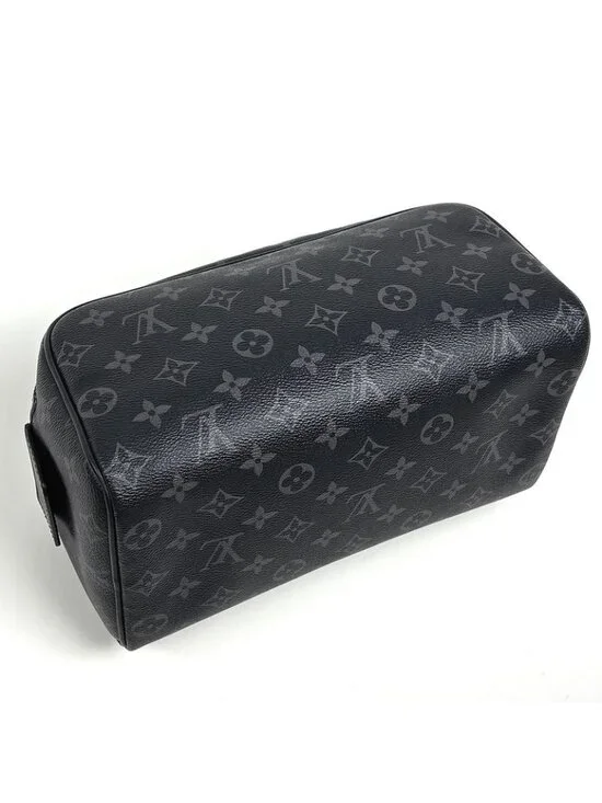 Louis Vuitton Dop Kit Pouch Travel Bag Second Damier Graphite Black - Picture 2 of 10
